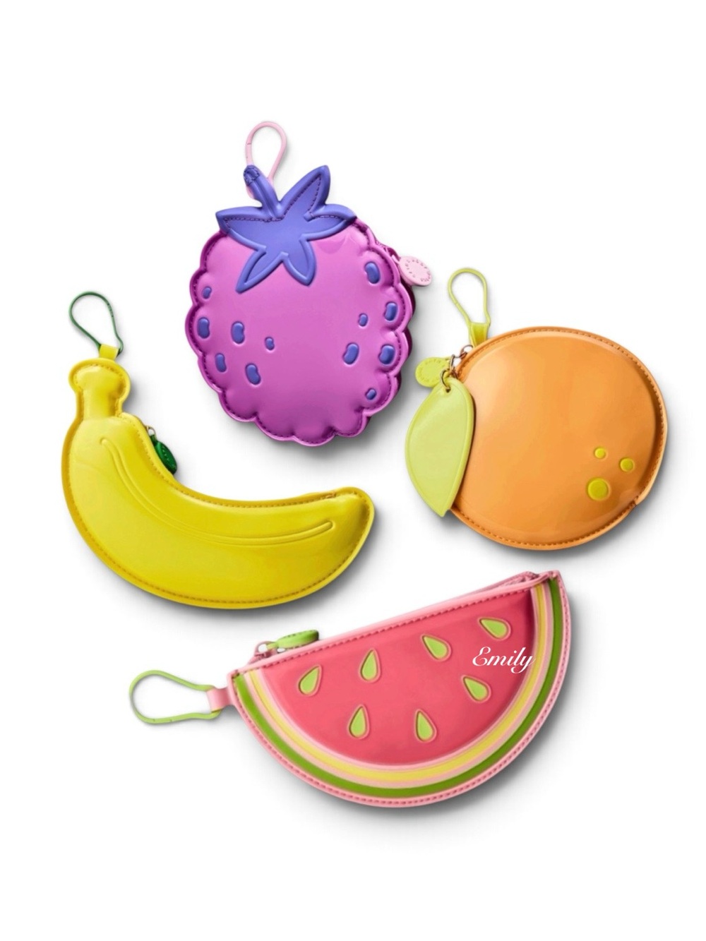 NEW! 4-Pc Bath & Body Works FRUIT FUSION Limited Edition Coin Purse Collection